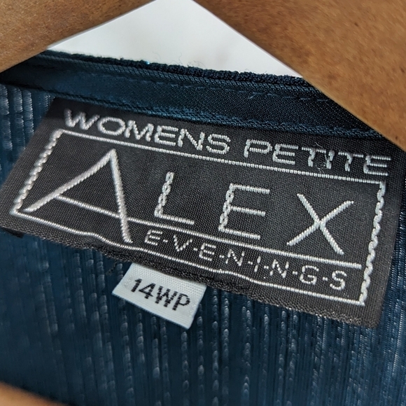 Alex Evenings Jacket Women 14W P Green Sparkle Shimmer Metallic Lightweight - Picture 3 of 11